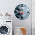 thumbnail image 7 of ZXCXRQFa Water Flower Zen Stone Natural Wall Clocks for Living Room Decor,Kitchen Clocks Wall Battery Operated - 10 Inch Round Bathroom Wall Clock Silent Non-Ticking, 7 of 7