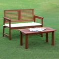 thumbnail image 3 of Furinno Tioman Outdoor Durable Hardwood Bench - Brown and Beige, 3 of 4