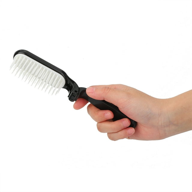 Peine para el Cabello, Bolsillo Cepillo para el Cabello Plegable Plegable de Viaje para Masaje del Cuero Cabelludo Peine para Peluquería Estilo Negro Mini Cepillos para el Cabello Peines(negro) EOTVIA NO