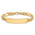 thumbnail image 3 of Bracelet d'Identification en Or Jaune 14k Poli à la Main Figaro, 3 of 9