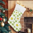 thumbnail image 5 of Coolnut 1 Pack Christmas Stockings 17.7 Inches Colorful Flower Daisy Buffalo Plaid Large Size Xmas Cable Stocking Gifts & Decorations for Family Holiday Xmas Party, 5 of 6