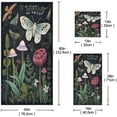 thumbnail image 3 of 3 Piece Bath Towels Set, Super Soft Absorbent Butterfly Mushroom Towels for Bathroom Gym Spa Hotel Decor Wash cloth, 3 of 7