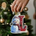 thumbnail image 4 of Christmas Acrylic Ornament for Tree Decorations 26 Letter Decorative Hanging Christmas Letters DIY Ornament for Xmas Tree H, 4 of 7