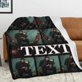 thumbnail image 3 of Custom Blanket with Text Photo Collage Customized Blankets with Pictures, Personalized Throw Blanket for Father, Mom, Kids, Dogs, Friends Couple or Lover as Christmas Birthday Gift, 3 of 6