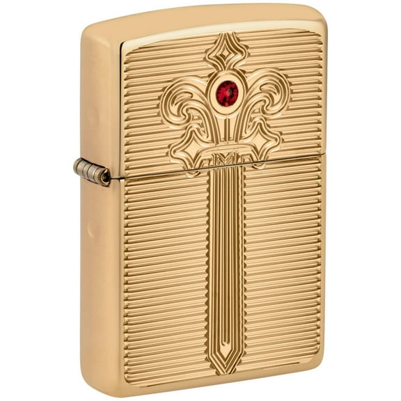 Zippo 46737 Royal Saber with Ruby-Red Crystal Windproof Lighter