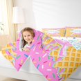 thumbnail image 3 of Erosebridal Pink & Cyan Dripping Waffle Pink Baseball & Bat Sketch Graphic Twin Comforter Sets 3-Piece, Sport Graphic Bedding Set for Girls Kids,Microfiber Bedroom Decor, 3 of 6