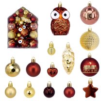 YHAJDS 72PCS Christmas Ball Ornaments 1.57/3.15in Shatterproof Xmas Bulbs Christmas Ornaments Set Xmas Tree Balls Hanging Balls for Wedding Holiday Halloween Party Decor Christmas Wreath Ornaments