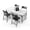 White Table &  Black Chairs, variant on Heavy Duty 4FT Folding Table and 4 Chairs Set – Portable Camping & Party Furniture for Indoor/Outdoor Use, Supports 400 lbs Table & 330 lbs per Chair