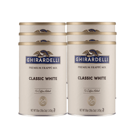 Ghirardelli 3.12 lb. Classic White Frappe Mix 6 Packs