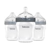 Baby Brezza Natural Baby Bottle -Easiest to Clean - Grey, 9oz, 3 Pack