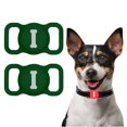 thumbnail image 1 of 2 Pcs Support de Protection en Silicone Portable Anti-Perte Compatible pour AirTag et Collier pour Animaux, 1 of 8