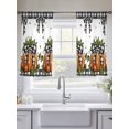thumbnail image 5 of Orange Pumpkins Sheer Curtains 45 Inch Length 2 Panels Set for Living Room/Bedroom, Polka Dot Bow Fall Maple Leaves Plaid Curtain Sheers Drapes Rod Pocket Curtains Window Treatment Set 52''x45''x2, 5 of 7