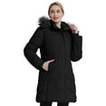 thumbnail image 3 of ZSHOW Women's Warm Puffer Jacket Windproof Puffer Jacket with Hood Mid-Length Parka Black S, 3 of 10