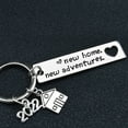 thumbnail image 6 of 2pcs New Home New Adventures Keychain Housewarming Gift for New Homeowner House Keyring Moving in Key Chain, 6 of 8