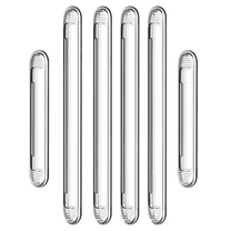 Clear Cabinet Door Bumpers Wall Protector from Furniture Chair Back Rail Adhesive Chair Wall Protector for Drawer Bumpers, Glass Table Top, Laptop, Toilet Lids (4Long2Short)