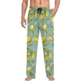 thumbnail image 3 of Men's Pajama Pants with Pockets Sleepwear Lounge Pants Stretch Casual Lemon Tree, 3 of 6