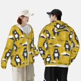 thumbnail image 5 of Picia Cartoon Bear Yellow Women's Men's UPF 50+ Sun Protection Hoodie Shirt Long Sleeve SPF Fishing Outdoor UV Hiking Lightweight Shirts-Medium, 5 of 9