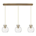 thumbnail image 5 of Innovations Lighting  Newton Sphere - 3 Light 8" Cord Hung Linear Pendant Brushed Brass/Light Smoke, 5 of 5
