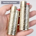 thumbnail image 5 of 2 Pack Vintage Metal Lighter Case Cover Front Arabesque Engraving Reusable Lighter Sleeve for Bic J6 Regular Lighters (Style1-Bronze), 5 of 5