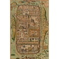 thumbnail image 2 of Vintage Maps 11x14 Black Modern Framed Museum Art Print Titled - Antique Map of Jerusalem, 2 of 4