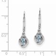 thumbnail image 2 of Sterling Silver Rhodium-plated Diam. & Aquamarine Earrings QBE12MAR, 2 of 2