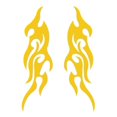 thumbnail image 1 of 1 Pair Stylish Flame Car-Styling Side Rearview Mirrors Decals Sticker Decor, 1 of 3
