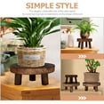 thumbnail image 2 of Tersarium Wooden Plant Stand Stable Flower Pot Base Holder Stool for Indoor Outdoor, 2 of 10