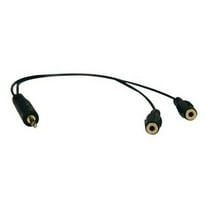 Tripp Lite 1ft Mini Stereo Dubbing Cable Y 3.5mm M to 2xF (P313-001)