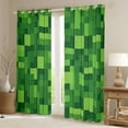 thumbnail image 2 of jejeloiu Pixelated Miners Game Black Out Curtains,Modern Geometric Checkered Curtains Pack of 2 (42x63 Each),Teens Video Games Bedroom Curtains For Boys Kids,Super Cozy Room Decor, 2 of 6