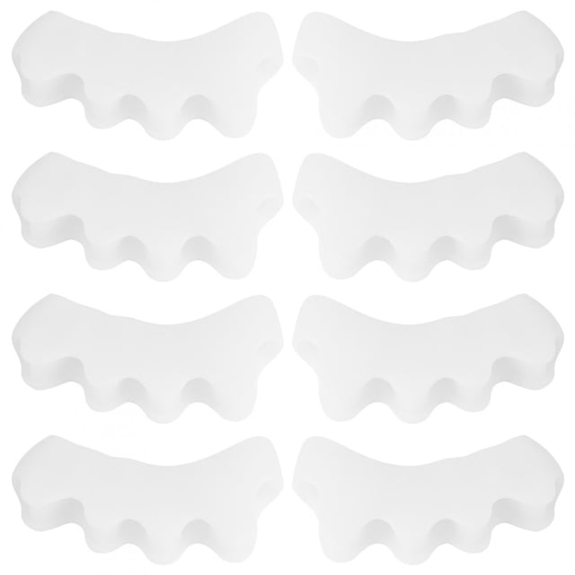 4 Pairs Toe Separator Silica Gel 2‑Toe Seperater Correction Bunion Pain Relief Orthotics ToolWhite Average Size