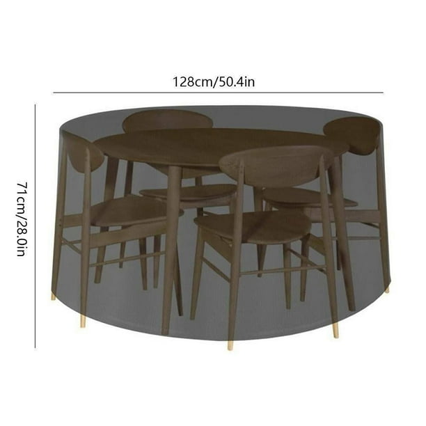 Htocinq Patio Furniture Covers Waterproof Round Table Chair Cover Heavy Duty And Uv Resistant Outdoor Com Uv Resistant Outdoor Furniture Cover, Patio Table Covers Round