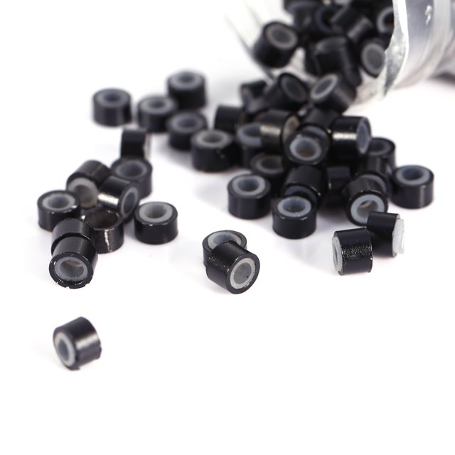 Perles, 4MM, Anneaux de Cheveux en Silicone Confort pour Coiffeur Maison