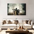 thumbnail image 2 of Elephant Stock Military War Zone Wall Art - Horizontal Multi Panel Canvas - Living Room Wall Decor - Military Multi Panel - Gray And Black Decor - 74" x 48", 2 of 4