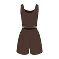 thumbnail image 4 of Conjunto de dos piezas de verano para mujer: top corto sin mangas y pantalones cortos de cintura alta, encaje de nailon y spandex, para todo tipo de cuerpos, 4 of 4