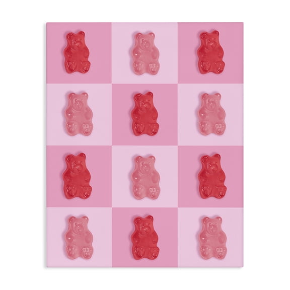 Stupell Industries Contemporary Pink & Red Candy Bears Canvas Art, 16 x 20, by LISH Creative