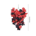 thumbnail image 3 of Halloween Decorations Outdoor, Artificial Maple Leaf Wreath, Wicker Harvest Festival Maple Leaf Decoration for Home and Outdoor Displays, 75cm/29.5in, 3 of 6