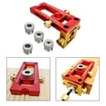thumbnail image 3 of DYNWAVECA Kit de Perceuse à Vis pour Jig, Perceuse Réglable pour Menuiserie, Poinçon pour Lit, Armoire, Vis, Perceuse, 4 Bagues de Perceuse, 3 of 10