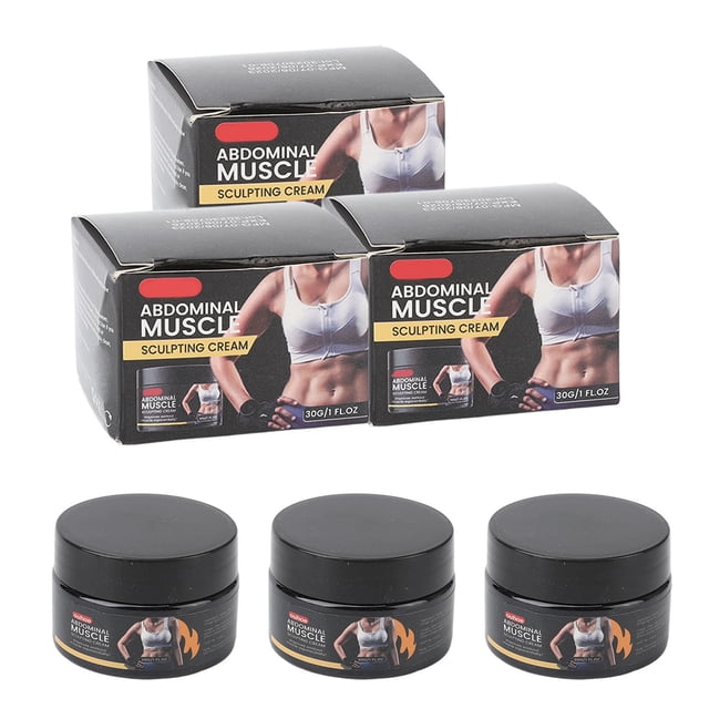 Crema para músculos abdominales Crema reafirmante para moldear los músculos abdominales para entrenamiento Fitness 30 g 3 piezas