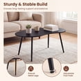 thumbnail image 4 of ELLEGNT Cloud Coffee Table 39.5" - Irregular Wood & Metal, Modern, for Living,Home Office,Small Spaces, Black, 4 of 7