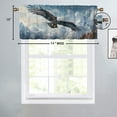 thumbnail image 4 of Eagle Printed Window Curtains Valances Flying Bird Winter Forest Wildlife Animal Rod Pocket Window Valance for Living Room Bathroom Bedroom Kitchen 54 by 18 in, 1 Panel, 4 of 6