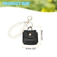 thumbnail image 2 of Uxcell PU Leather Handbag Keychain, Coin Purse Keychain Cute Pendant Keychain Earphone Pouch Black, 2 of 6