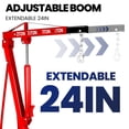 thumbnail image 4 of Engine Lift, 2 Ton Hydraulic Engine Hoist, Adjustable 4-Position Boom, Red Shop Crane for Garage Use, 4 of 8