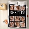 thumbnail image 3 of AISENIN Custom Blankets with Photos and Text 9 Photos Custom Blankets Best Friend Blanket for Birthdays Christmas Best Friend Sister BFF Girls, 3 of 5