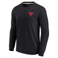 thumbnail image 2 of Unisex Fanatics Black Chicago Bulls Elements Super Soft Long Sleeve T-Shirt, 2 of 3