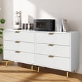thumbnail image 5 of 6 Drawer Double Dresser for Bedroom, Fluted Chest of Drawers, Wood Storage Cabinet for Bedroom, Living Room, 5 of 8