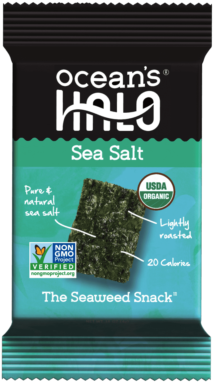 Ocean's Halo, 1pk Seaweed Snack, Sea Salt, Organic Vegan Keto Chips