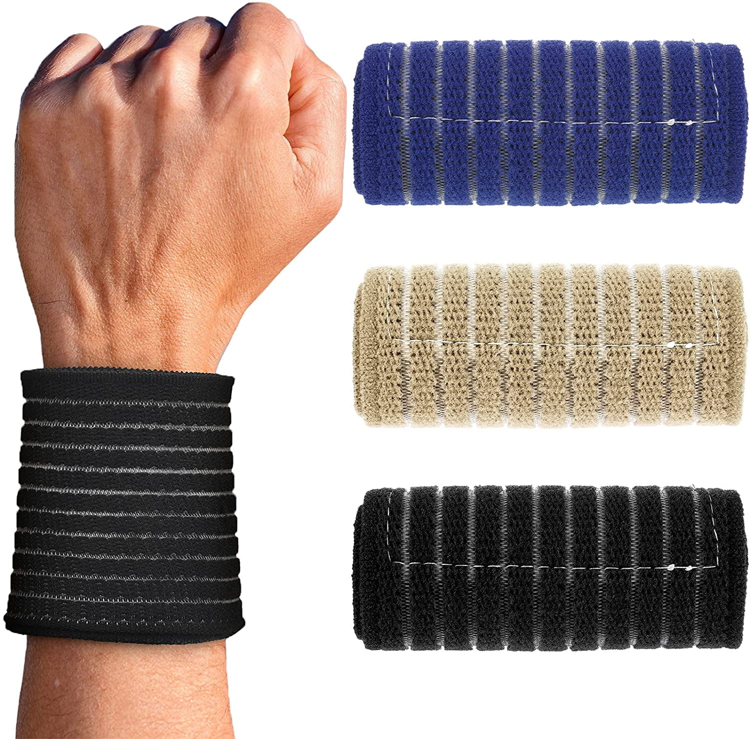 6 Pack Wrist Brace for Carpal Tunnel High Elasticity Wrist Wraps