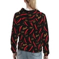 thumbnail image 7 of Kdxio Hot Chili Print Womens Oversized Hoodies Sweatshirts Hooded Pullover Tops Sweaters Casual-XX-Large, 7 of 7