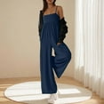 thumbnail image 4 of ABATAB Summer Jumpsuits for Women Casual Sleeveless baggy Rompers Wide Leg Jumpsuit with Pockets Dressy Clothes, 4 of 7