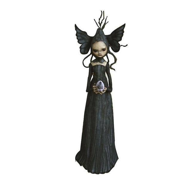 Resin Witch Statue Ornament Unique Design Durable Halloween Props Decoration For Home1 Pieceblack
